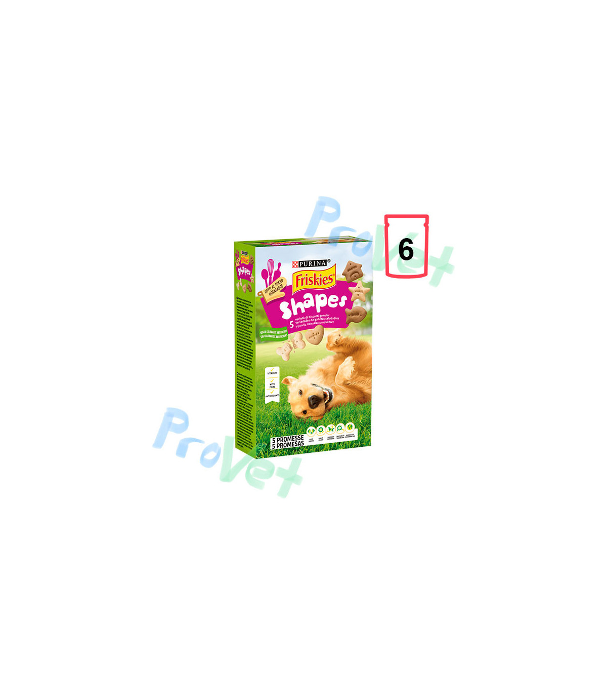 Biscoitos FRISKIES SHAPES 6x800g