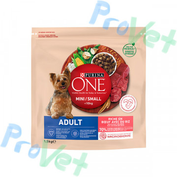 ONE Mini Dog Adulto Carne e Arroz 1,5kg