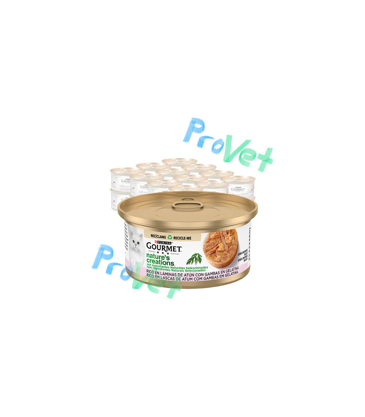 GOURMET CREAÇÃO NATURA Gelatina Atún y gambas 24x70g