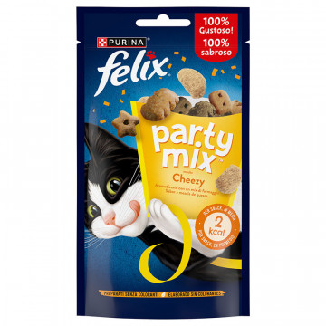 FELIX PARTY MIX Cheezy Mix 8x60g – Snack Saludables para Gatos 8x60g