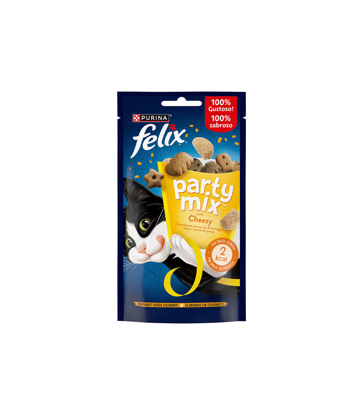 FELIX PARTY MIX Chezy Mix 8x60g – Lanche Saudável para Gatos 8x60g