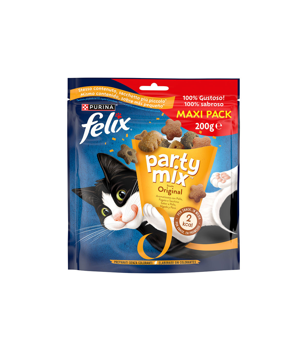 Felix Party Mix Original – Snacks para Gatos Maxi Pack (5x200gr)