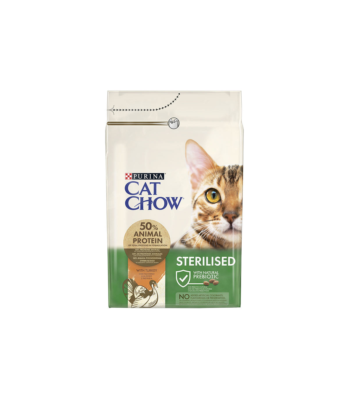 CAT puro CHOW Pavo esterilizado – 15kg Δ Provet Pets