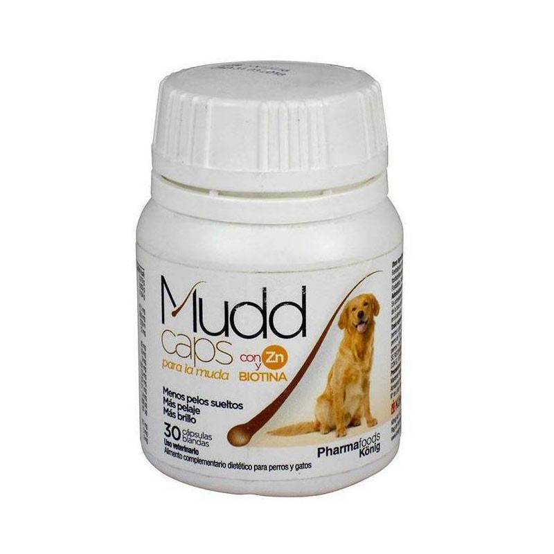 Mudd caps 30cp – Suplemento para la Caída del Pelo y Salud de la Piel en Mascotas