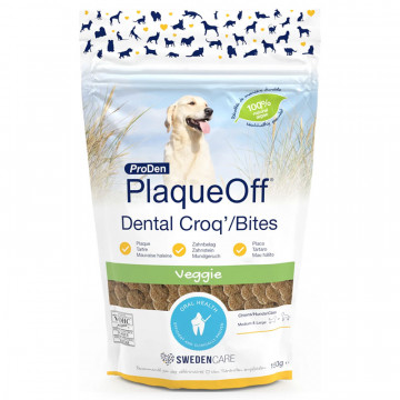 Plaque Off Dental Croqueta Perro 150g – Snack Saludable y Efectivo para la Higiene Bucal