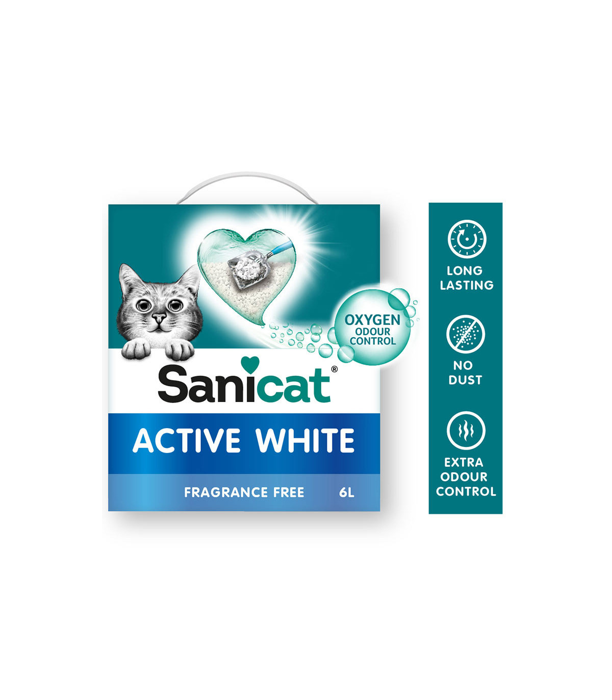 Arena Aglomerante Active White 6L – Máxima Limpeza e Controle de Oliveiras