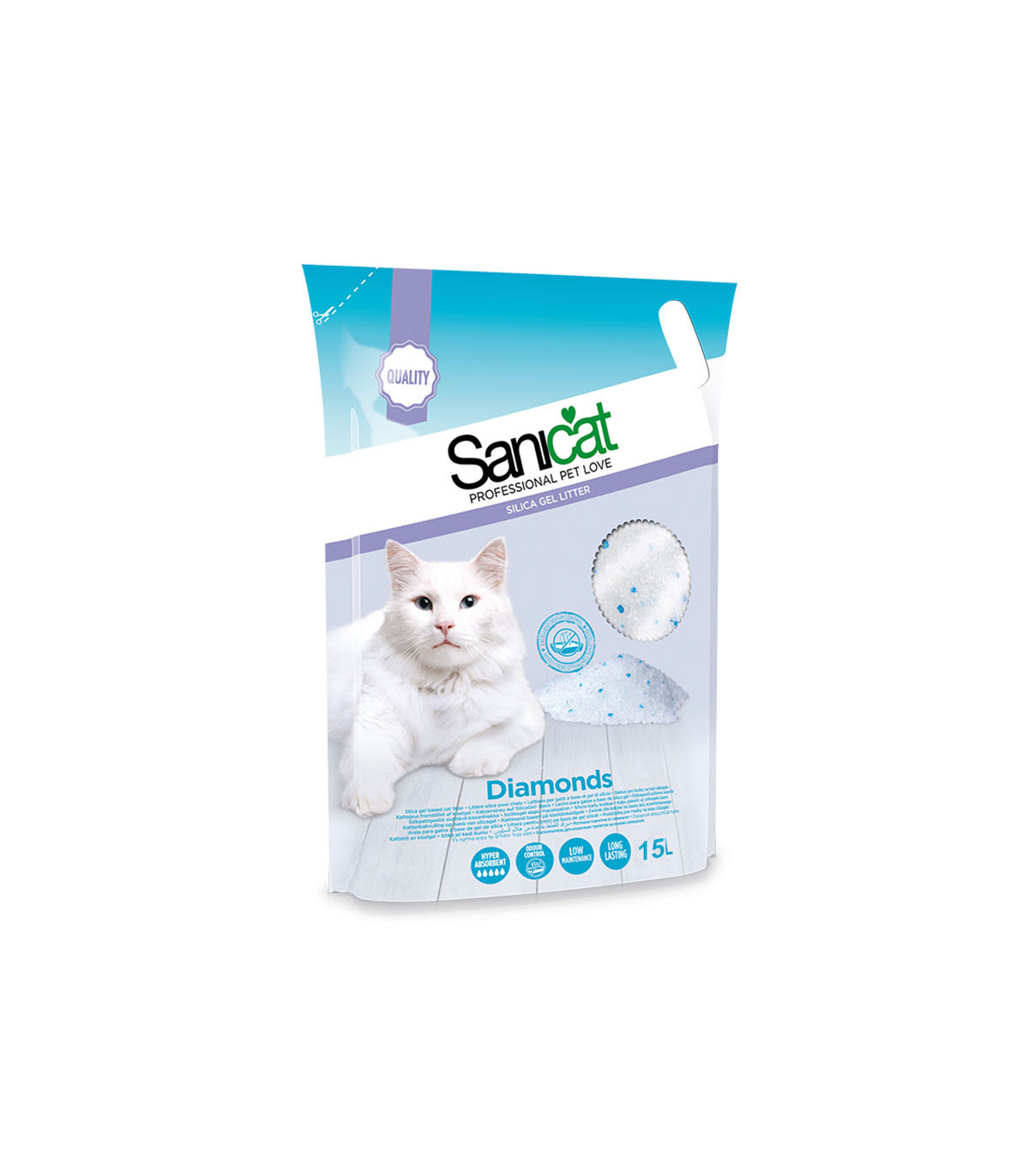 Sanicat Perlite Silica Diamonds – Areia de Sílica Gel 15L