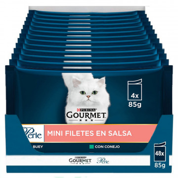 Gourmet Perle Finas Láminas en Salsa – Pack Variado de Carne y Pescado 12x(4x85g)