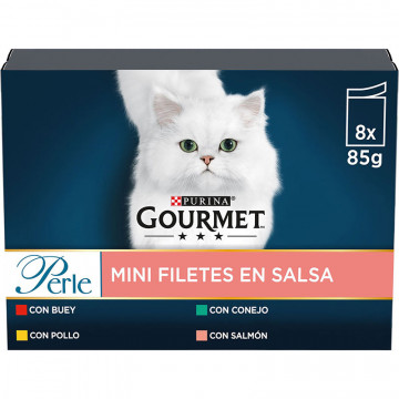 Gourmet Perle Finas Láminas en Salsa – Pack Surtido de 8 Sobres de 85gr