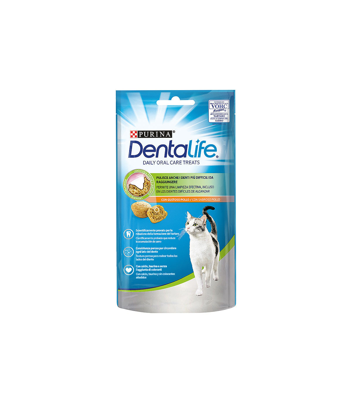 DENTALIFE Daily Oral Cuidado Gato - Snacks Dentals Sabor Pollo (8x40g)