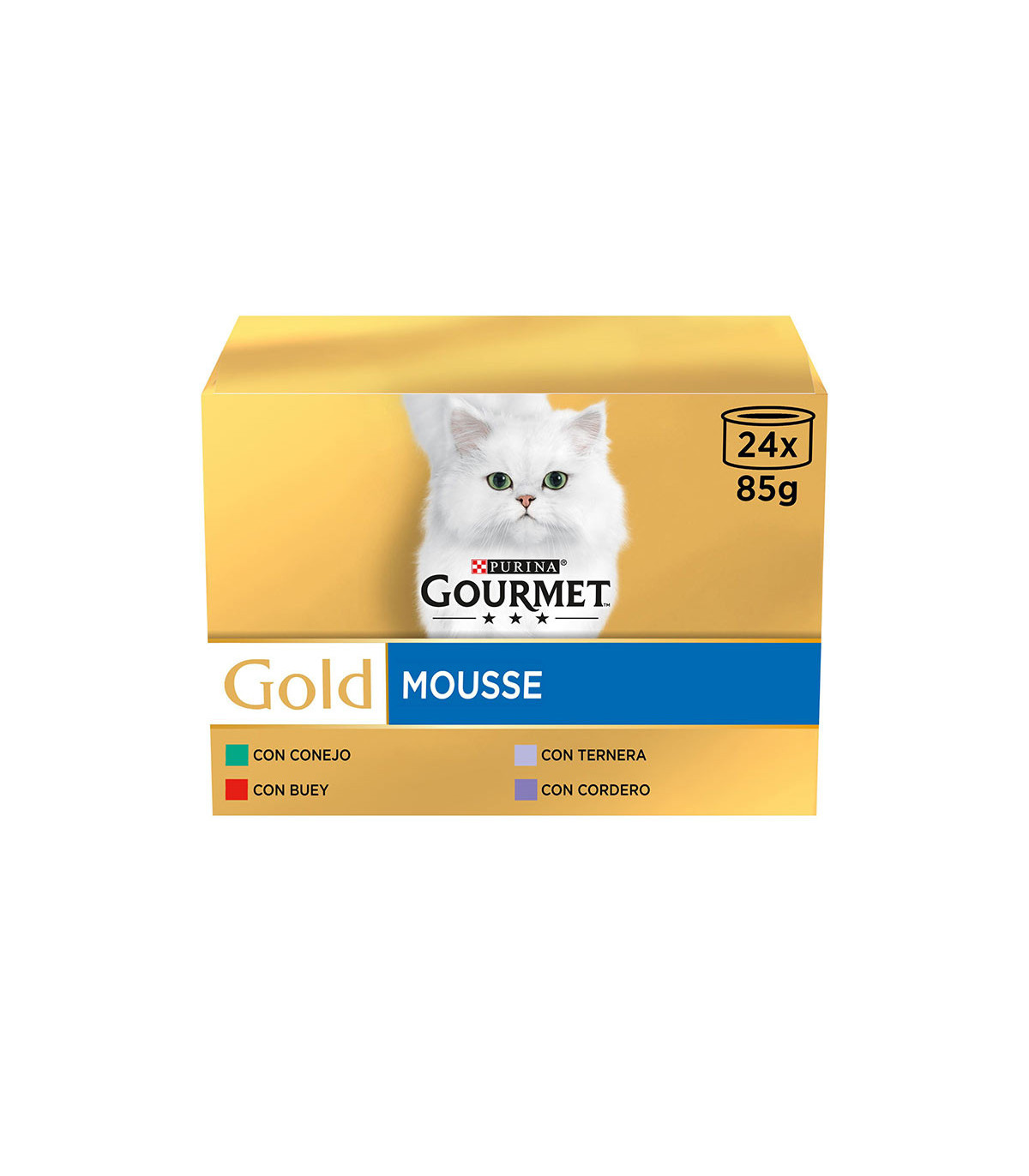 GOURMET Mousse Sortido GOLD (24x85g): Alimento Úmido para Gatos