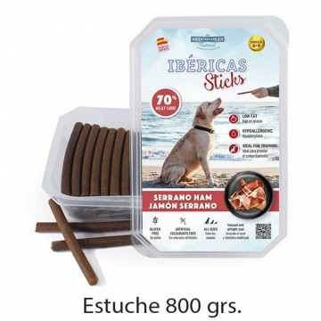 Snacks Ibéricas Sticks Jamón Serrano (70u) 800gr - Mediterranean Natural