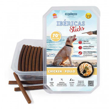 Snacks Ibéricas Sticks Pollo (70u) 800gr- Mediterranean Natural