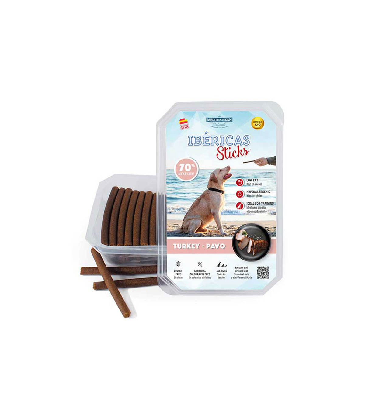 Snacks Ibéricas Sticks Pavo (70u) 800gr - Mediterrâneo Natural