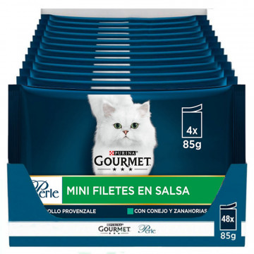 Gourmet Perle Fina Lámina con Verduras - Pack Surtido 12x(4x85g)