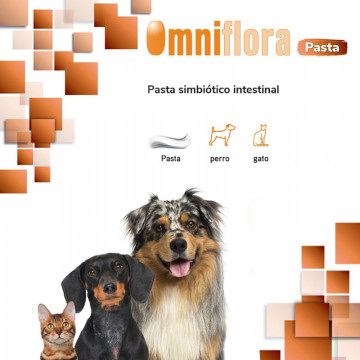 OMNIFLORA Pasta 15ml - Simbiótico Intestinal para Gatos y Perros Pequeños