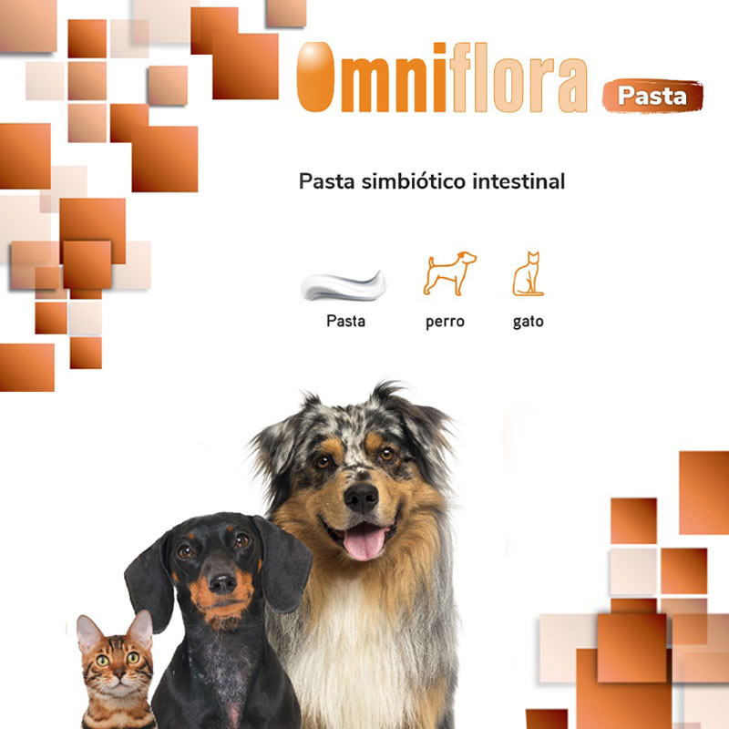 OMNIFLORA Pasta 15ml - Simbiótico Intestinal para Gatos y Perros Pequeños