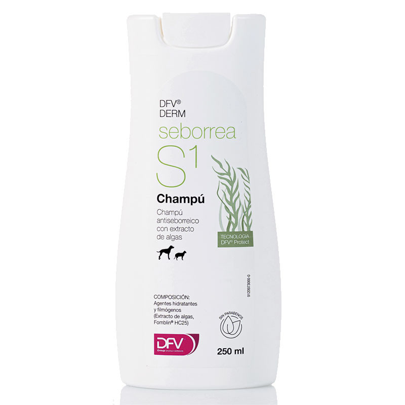 DFV DERM Seborrea S1 Champú 250ml - Perros y Gatos (Antiseborreico)