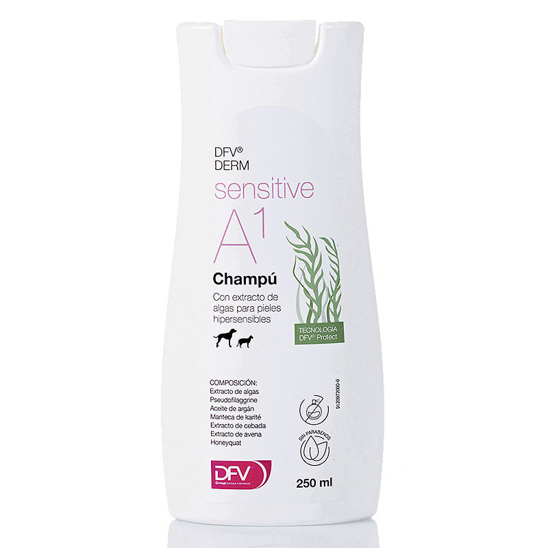 DFV DERM Sensitive A1 Champú 250ml - Perros y Gatos (Pieles Hipersensibles)