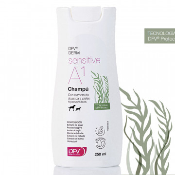 DFV DERM Sensitive A1 Champú 250ml - Perros y Gatos (Pieles Hipersensibles)