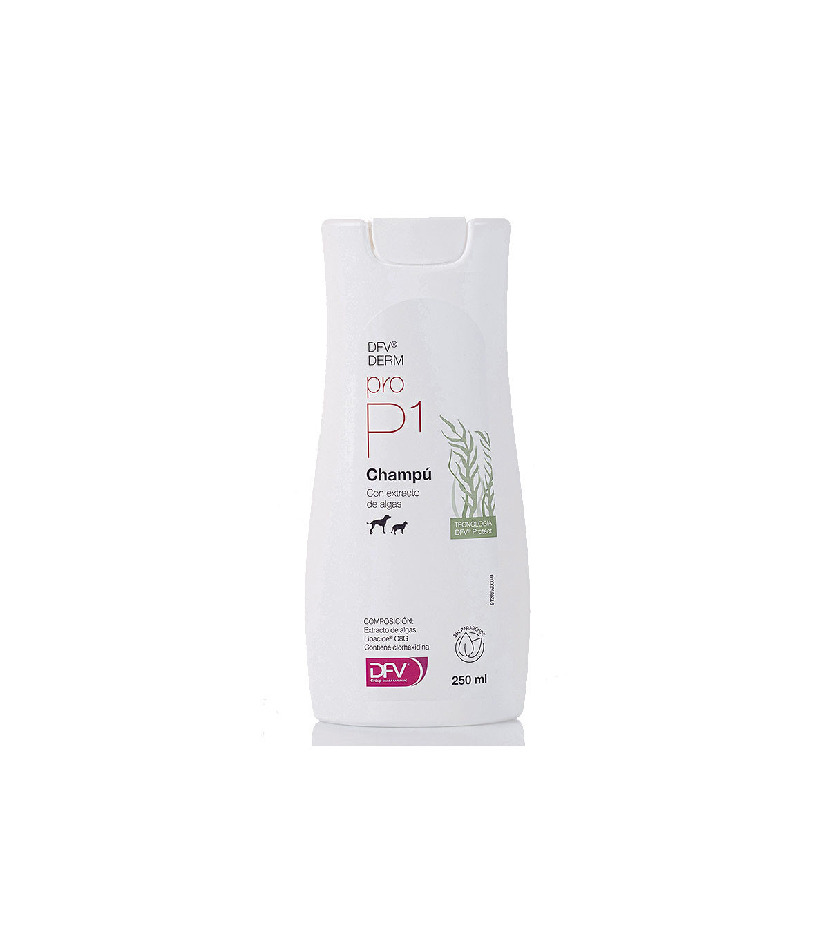 Shampoo DFV DERM PrO P1 250ml - Cães e Gatos (Clorexidina + Algas)