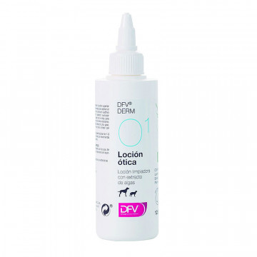 DFV DERM Loción Ótica O1 125ml - Perros y Gatos (Limpiador Oídos y Piel)