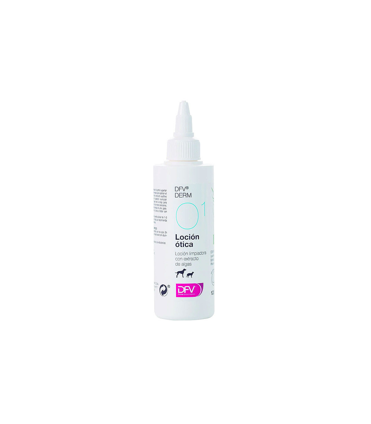 DFV DERM Loção Ótica O1 |Cães/Gatos |Limpeza de ouvido/pele