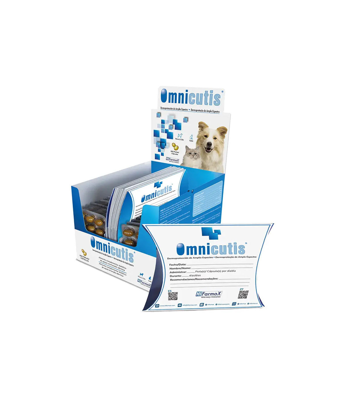OMNICUTIS Dermoprotection 600 caps Δ Dogs/Gatos Δ Piel/Pelo