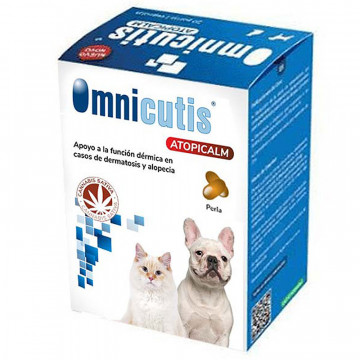 OMNICUTIS ATOPICALM Dermoprotección Premium 30 cáps - Perros y Gatos (con Aceite de Cáñamo)