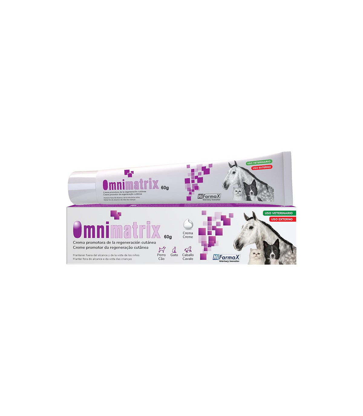 OMNIMATRIX Fast Healing 60g - Creme para Feridas para Cães, Gatos e Cavalos