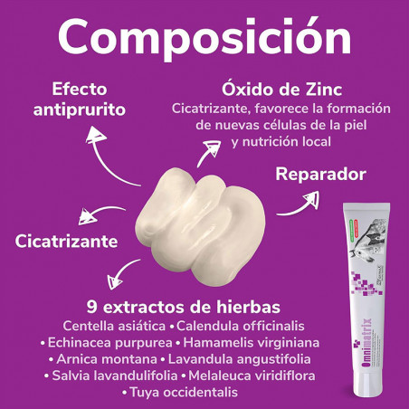 OMNIMATRIX Fast Healing 60g - Creme para Feridas para Cães, Gatos e Cavalos