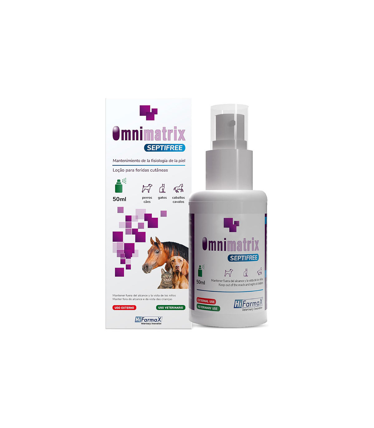 OMNIMATRIX Septifree 50ml |Spray de cura |Cães/Gatos/Cavalos