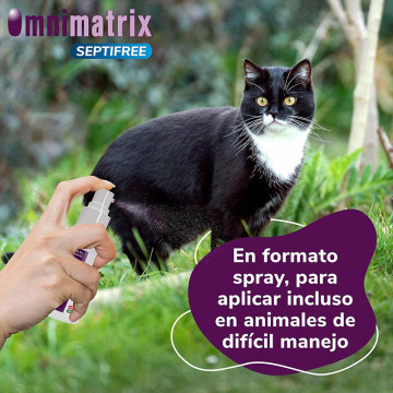 OMNIMATRIX Cicatrización Rápida Septifree 50ml - Spray para Heridas (Perros, Gatos, Caballos)