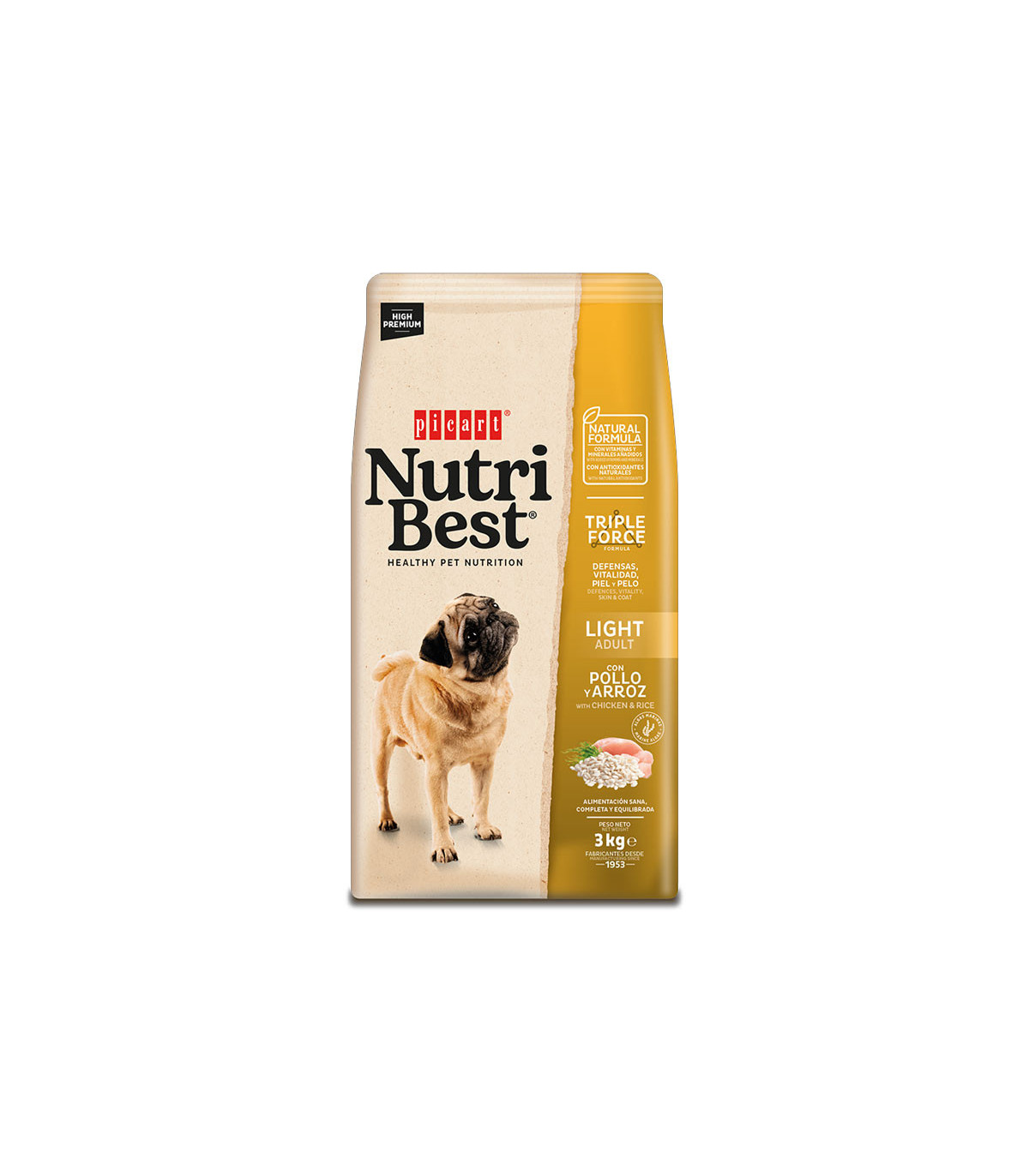 NUTRIBEST Light 3KG 日本語 Feed Dogs