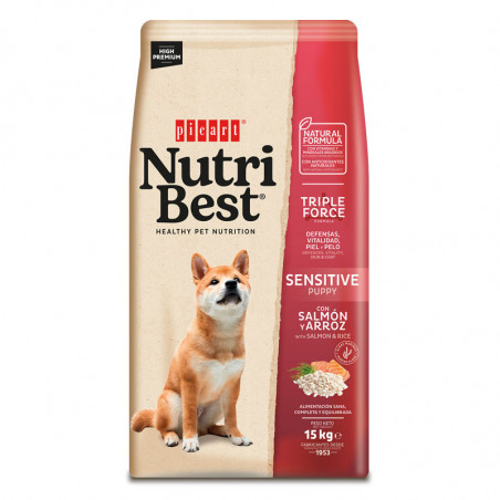 NutriBest Puppy SENSITIVE Salmón 15KG - Pienso para Cachorros Sensibles