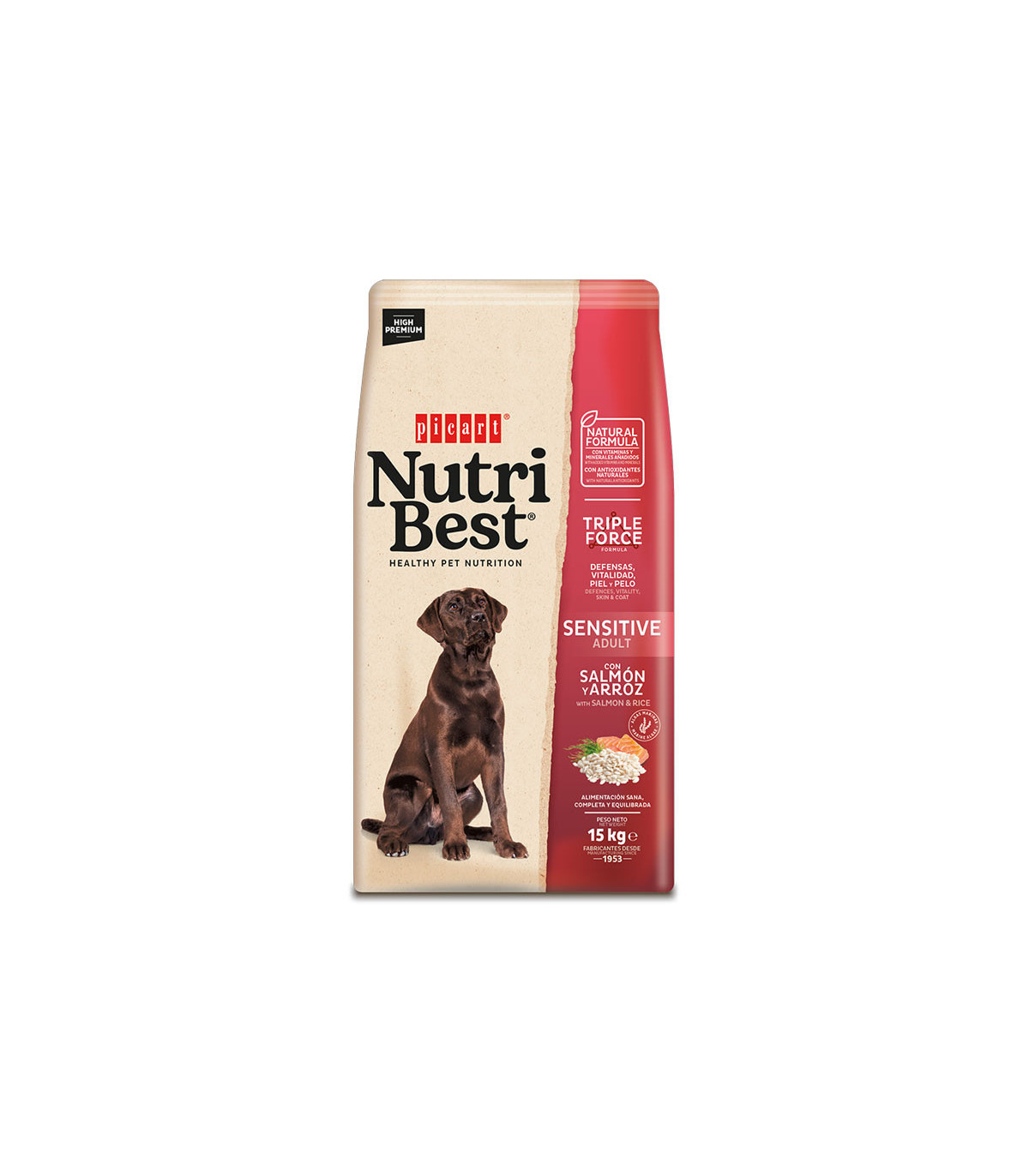 NUTRIBEST Salmon 15KG 日本 Feed Sensible cães