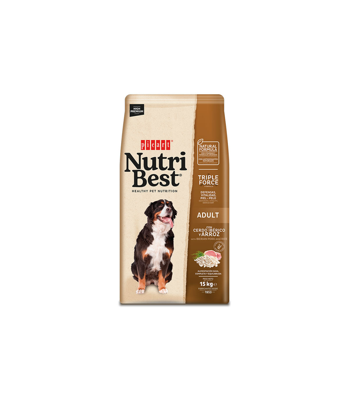 NUTRIBEST Porco Ibérico Adulto 15KG - Alimento para Cães Adultos (Sabor Requintado)