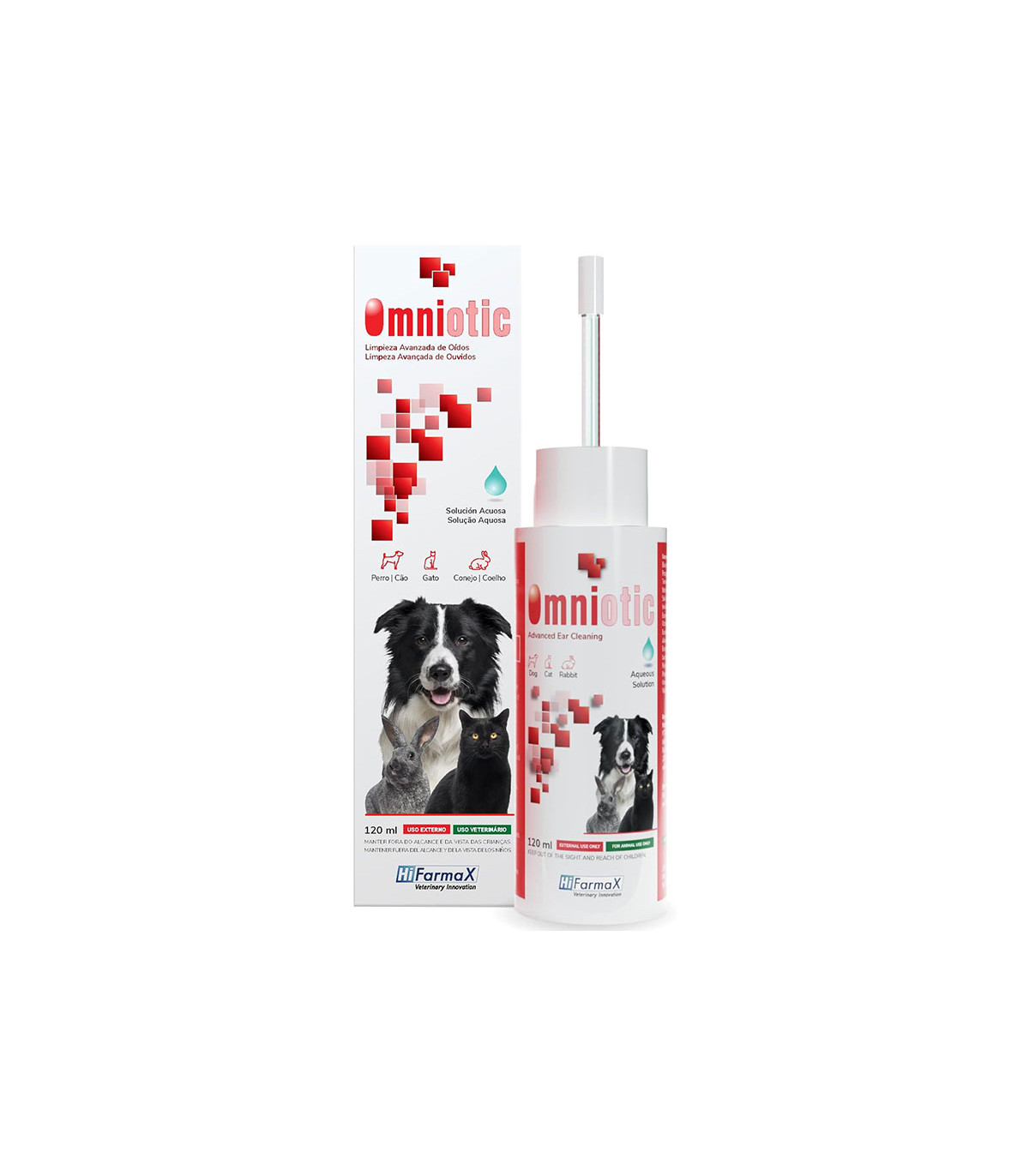 OMNIOTIC 120ml 日本語 Oídos Advanced Cleaner Δ Dog/Gato/ Rabbit