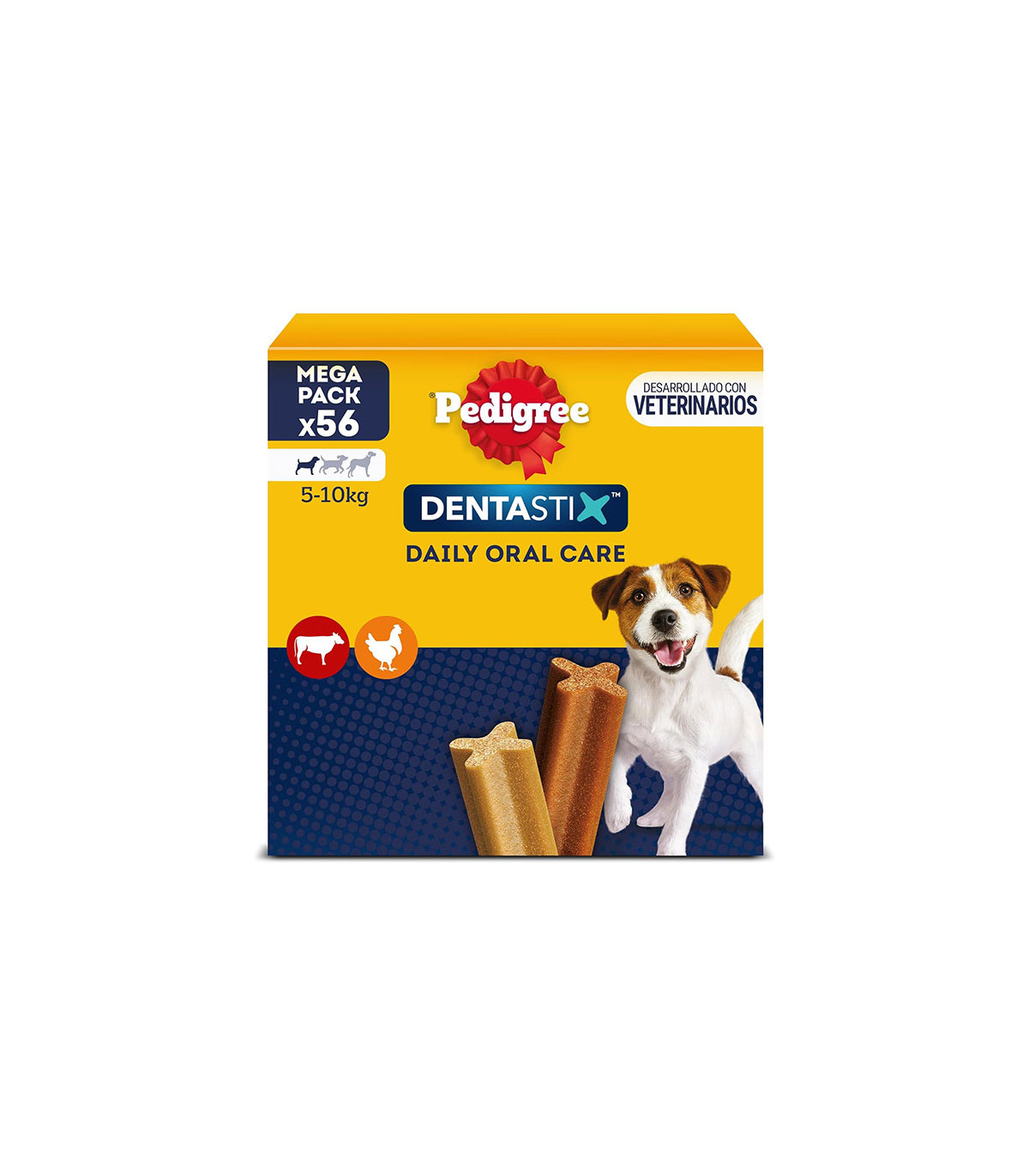 Dentastix Cães Pequenos 56 Sticks |Lanche Dental |Pedigree bimestral