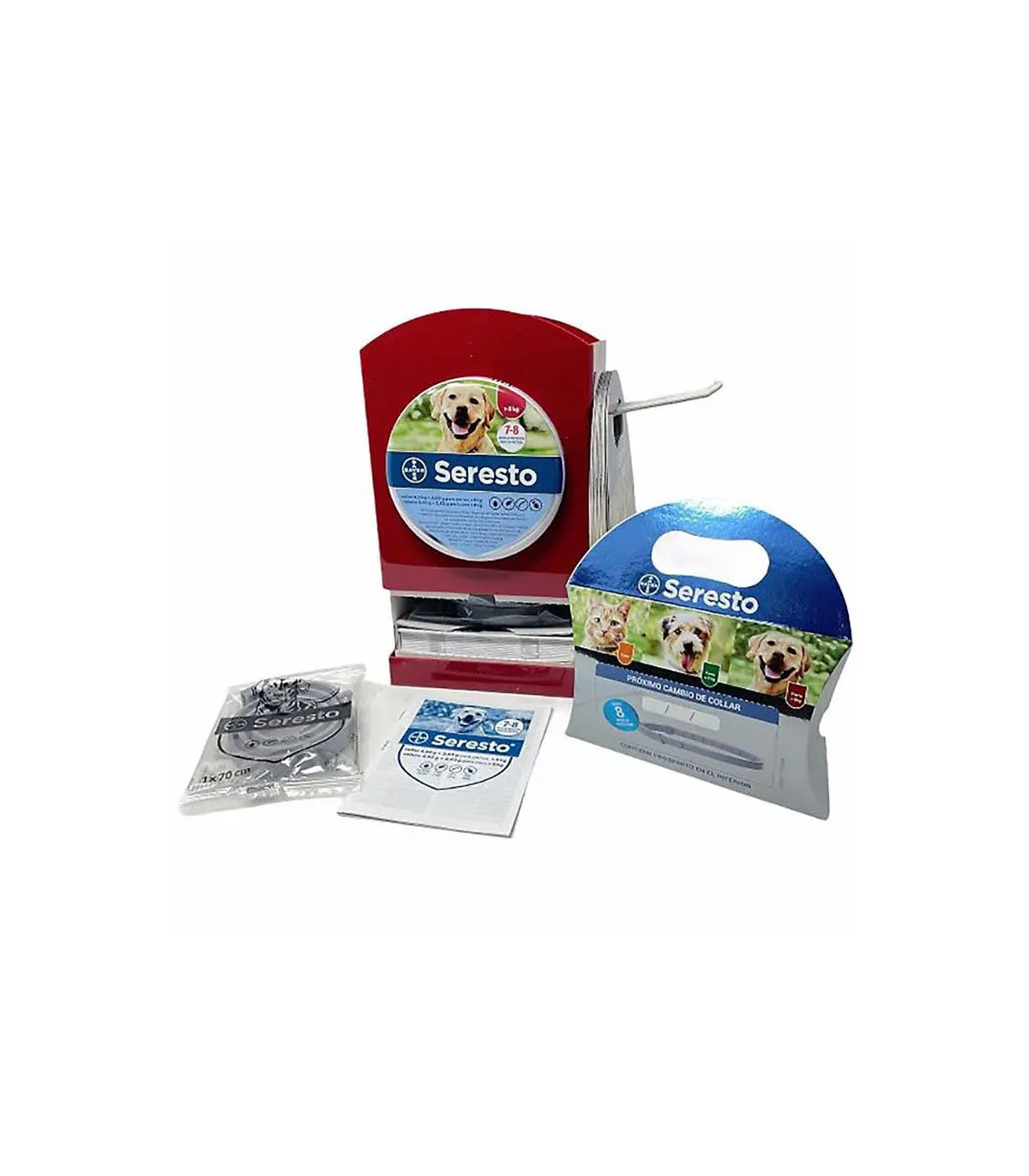 Coleira Seresto para Cachorro + 8 kg |Antiparasitário 8 Meses |Cães grandes