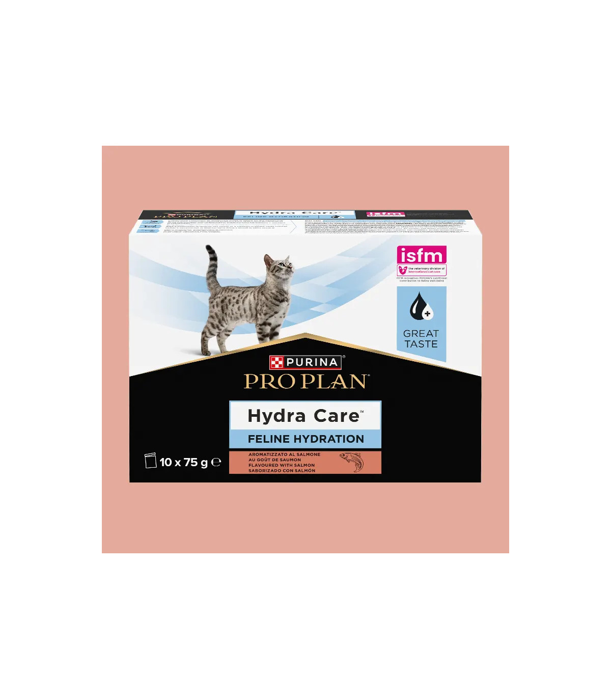 PLAN PRO Hydra Salmão de cuidados 10x75g Δ Hydrating Cats Δ Suplemento