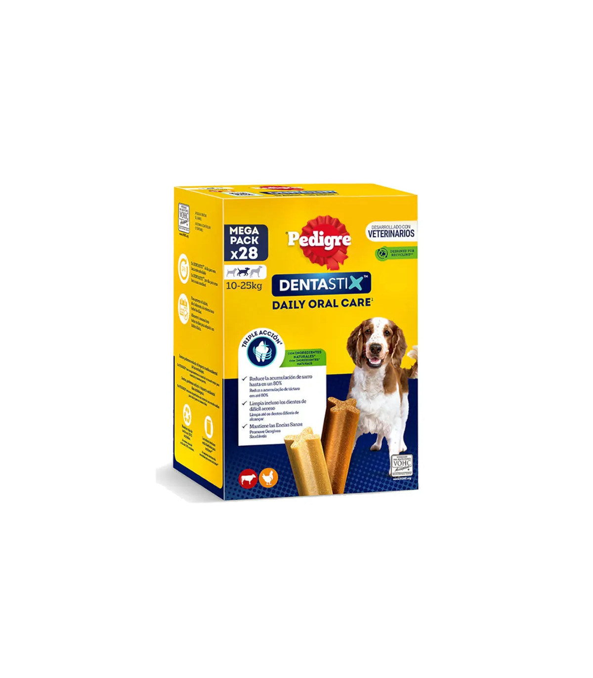 Pedigree MULTIPACK DENTASTIX 28ud – Higiene dental para cães médios