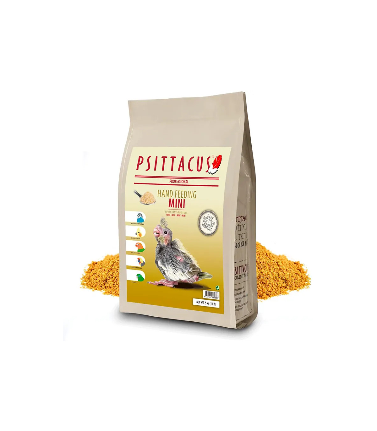 Psittacus Papilla Mini 5kg | Ahorro Cría Ninfas, Loros Pequeños