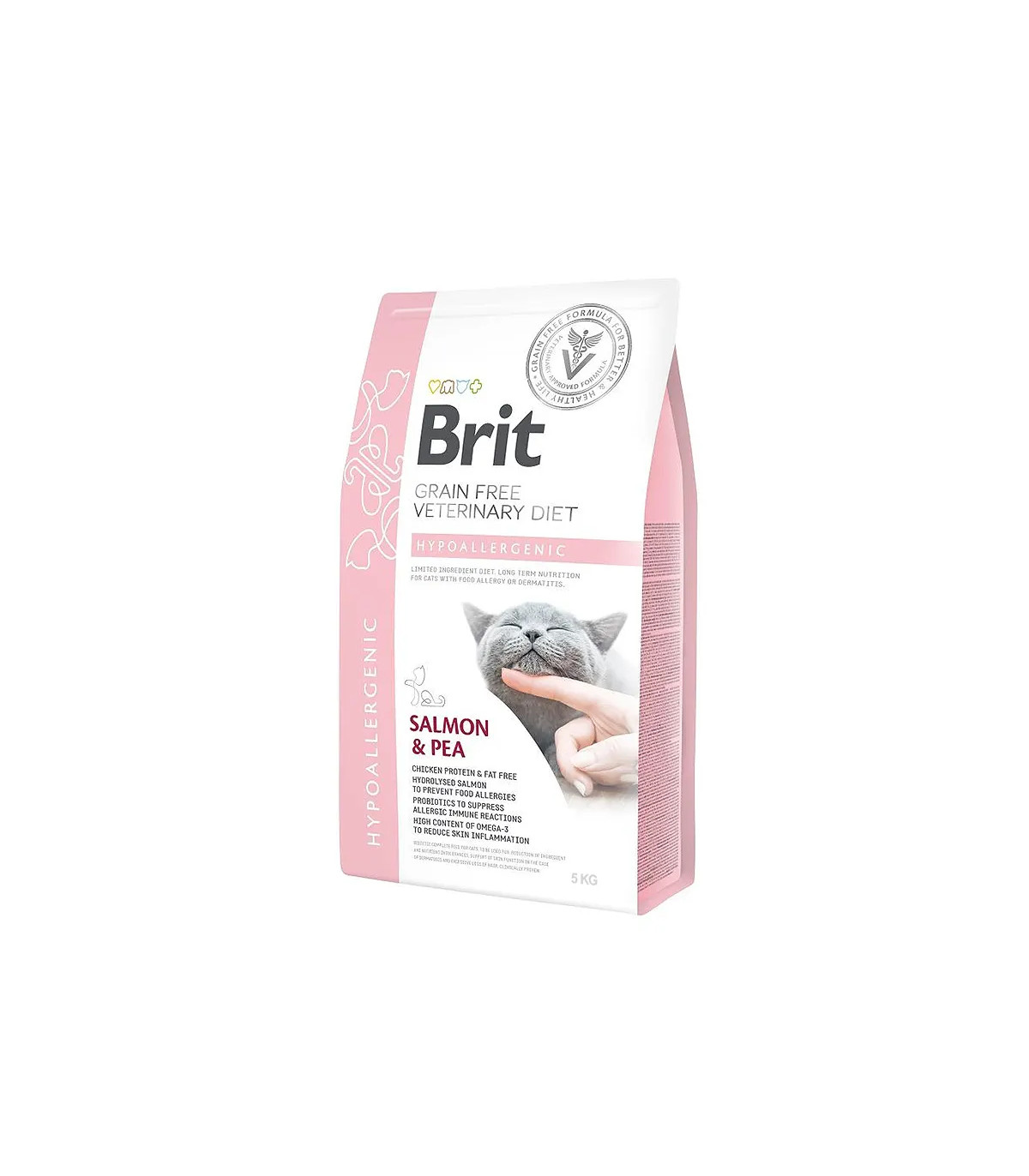 Brit VD Cat Hypoallergenic Salmón 5kg | Gato Alergia Piel Ahorro