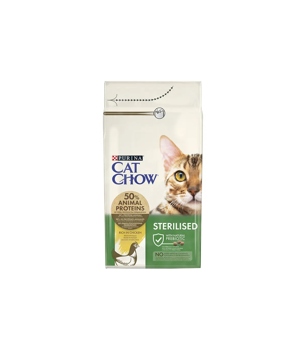 Cat Chow Esterilizado Pollo 1.5kg | Pienso Gato Control Peso
