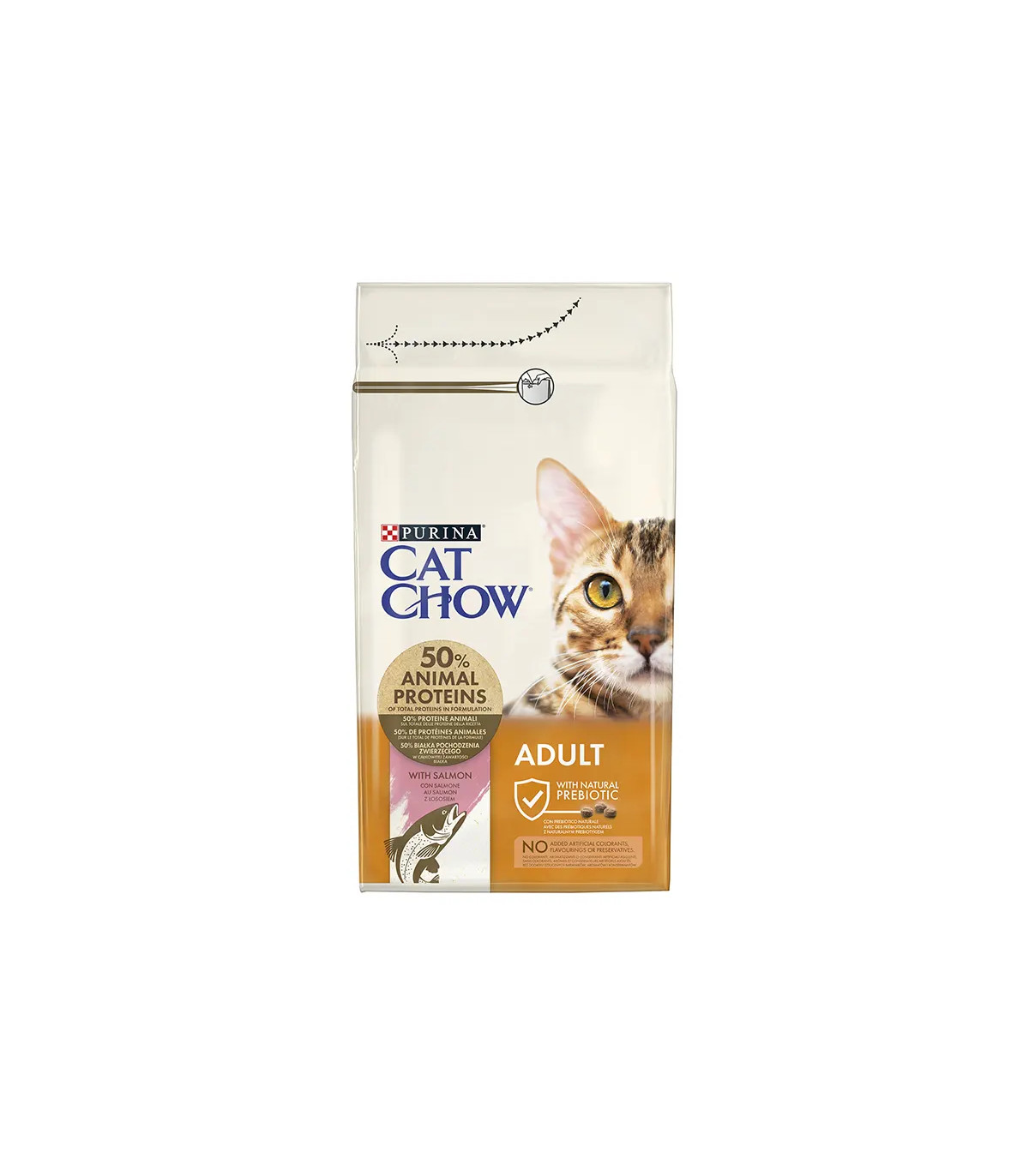 Cat Chow Adulto Salmón 1.5kg | Pienso Gato Completo Natural