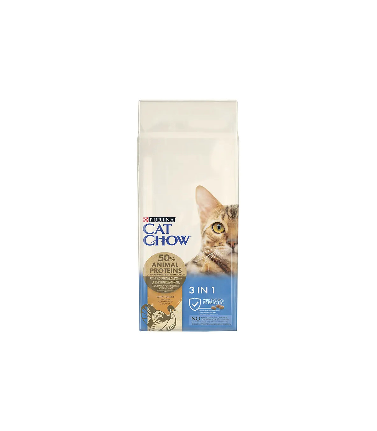 Cat Chow 3 en 1 Pavo 15kg | Pienso Gato Triple Acción Ahorro