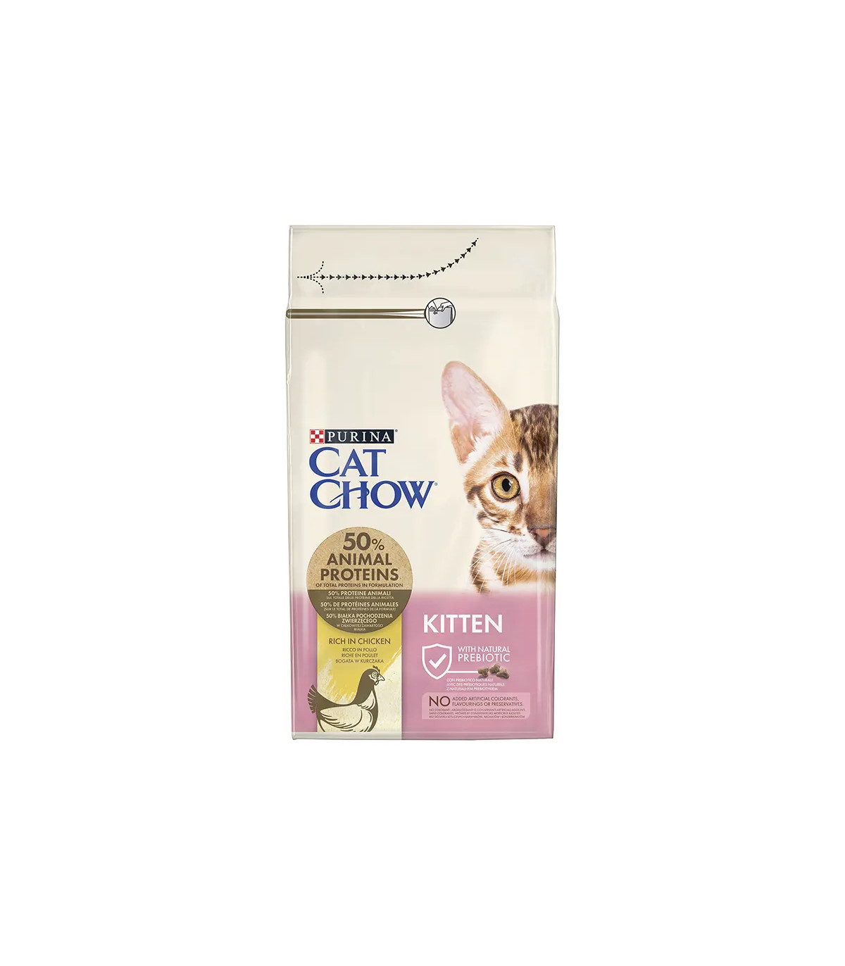 Cat Chow Gatitos Pollo 1.5kg | Pienso Crecimiento DHA Natural