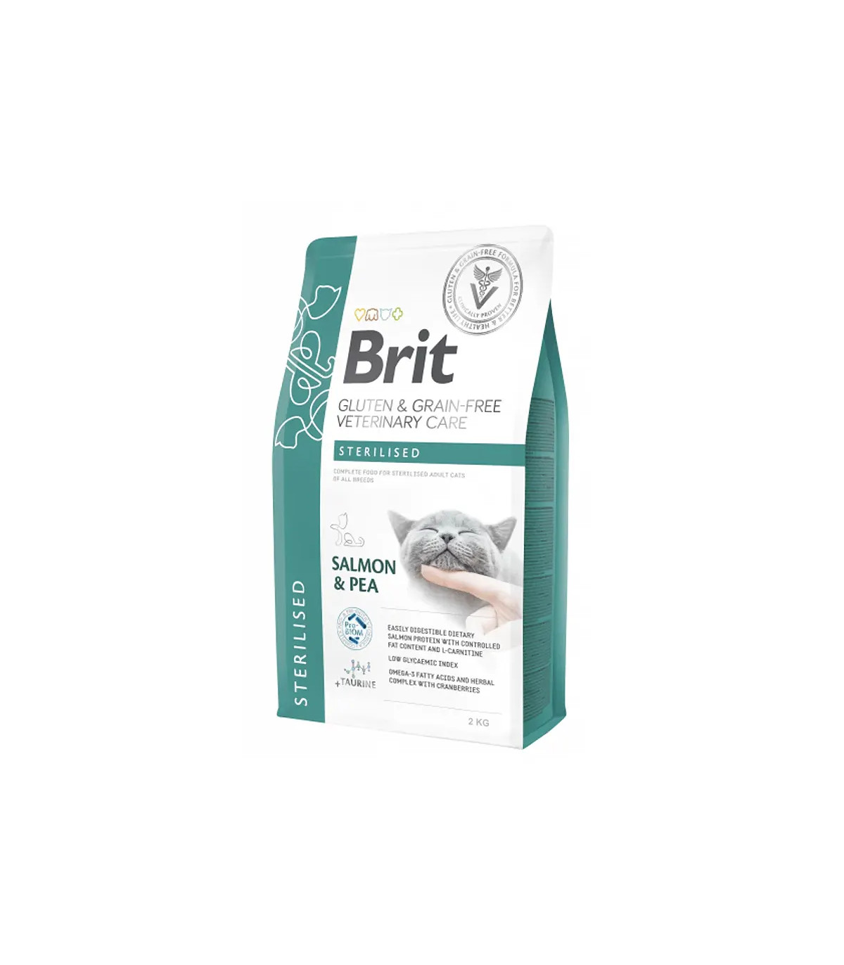 Brit Care Cat Grain Free Sterilised Salmón 2kg | Pienso Gato Esterilizado