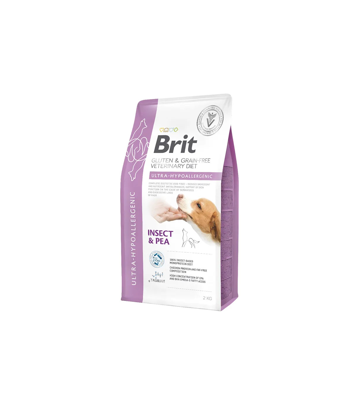 Brit VD Dog Ultra-Hypoallergenic Insecto 2kg | Perro Alergia Severa Piel